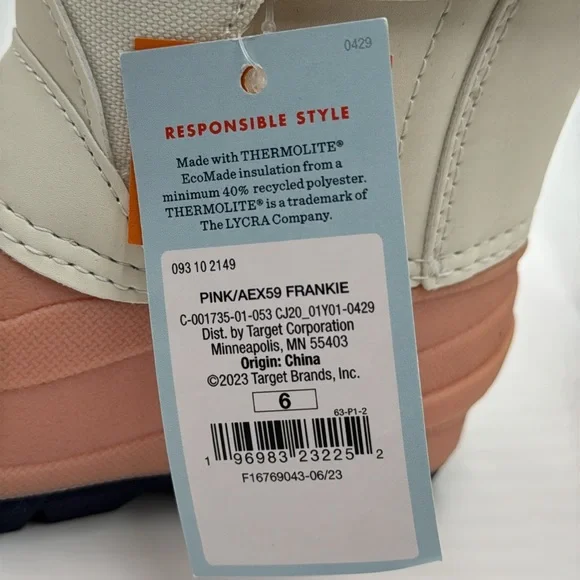 NWT Toddler Girls Cat & Jack Unicorn Winter Boots Size 6 - Picture 11 of 14